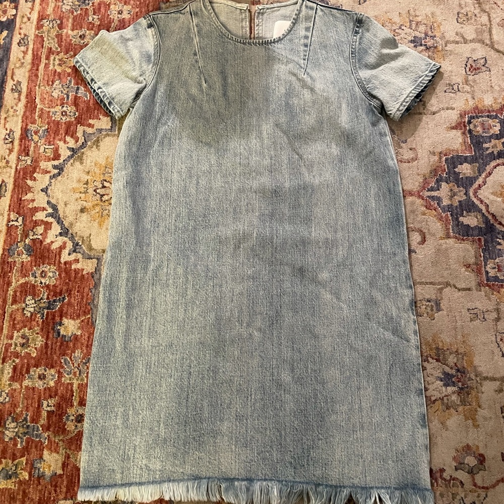 Pistola Frayed Hem Denim Short Sleeve Dress size XS